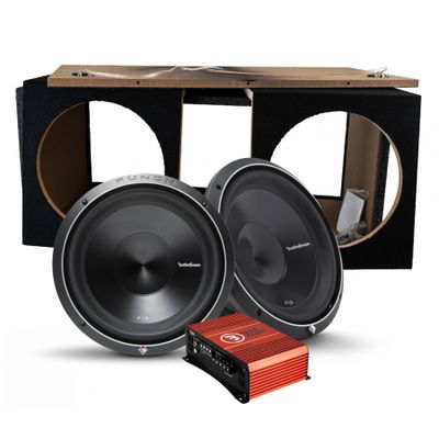 2-pak Rockford Fosgate P3D2-12 & Bass Habit SE550.2DF, baspaket i byggesæt