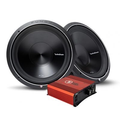 2-pak Rockford Fosgate P3D4-15 & Bass Habit SPL ELITE 3100.1DF, baspakke