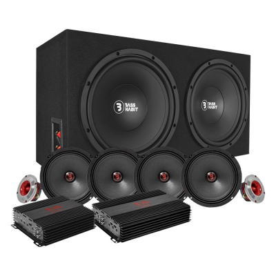 Bass Habit PL212 med SR165M, SPL helhedspakke med forstærker