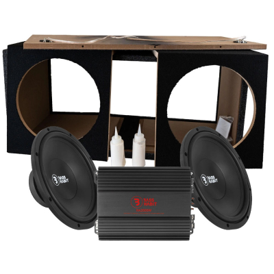 2-pak Bass Habit PL300 i kasse med RA2000W, basspakke i byggesæt