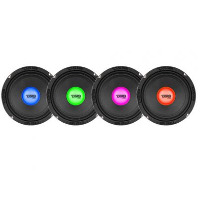 4-pack DS18 PRO-X6.4RGBCAP, 6.5 tommer midbass med RGB LED-belysning