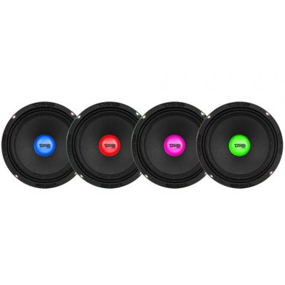 4-pack DS18 PRO-X8.4RGBCAP, 8 tommer midbass med RGB LED-belysning