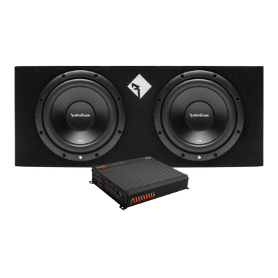 Rockford Fosgate R2-2X10 & GAS MAD A2-1200.1DFL, baspakke
