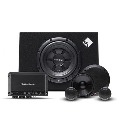 Rockford Fosgate R250X4 med R2S-1X10 baslåda og Prime-kitsystem
