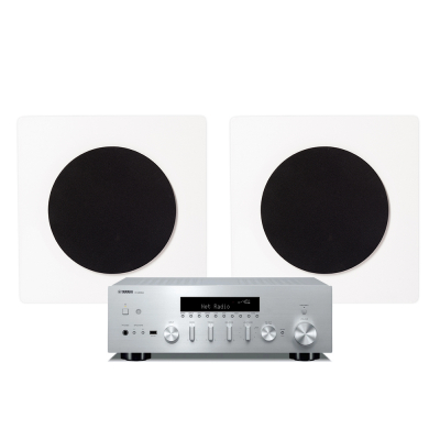 Yamaha R-N600A & DLS Flatbox D-One, stereopakke