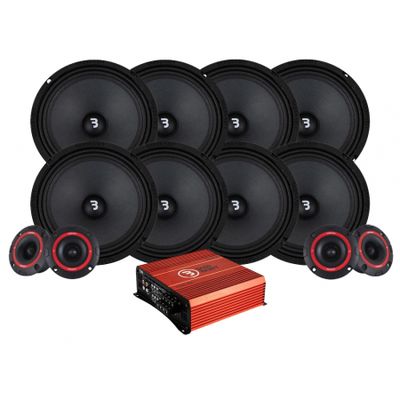 8-pak Bass Habit Play SP200M med SP25A SPL-pakke med forstærker, large