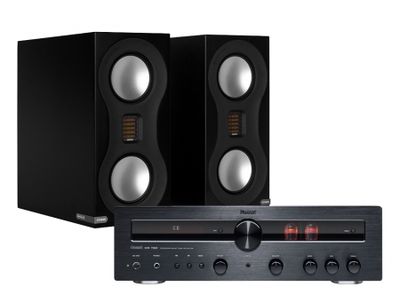 Magnat MR780 & Monitor Audio Studio svarta, stereopaket