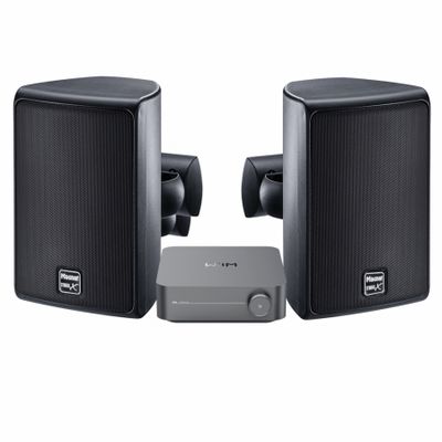 WiiM Amp & Magnat Symbol X-160 Udendørshøjttalere Sorte