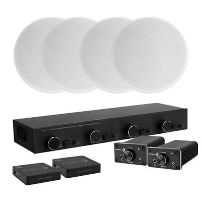 Dayton Audio DTA-120BT med 4st IC680, högtalarväxel och WiFi-adapter