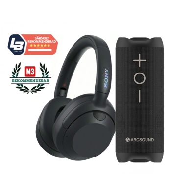 Sony ULT Wear WH-ULT900N i sort med Arcsound Edge