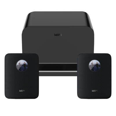 2-pak WiiM Sound med WiM Sub Pro, sort