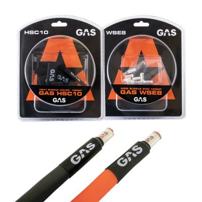 GAS 10-pak krympeflex med end/kabelhylser, 10mm²-kabel