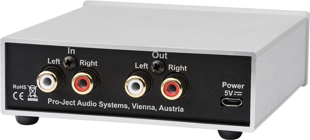 Pro-Ject Head Box S2, sølvfarvet hovedtelefonforstærker