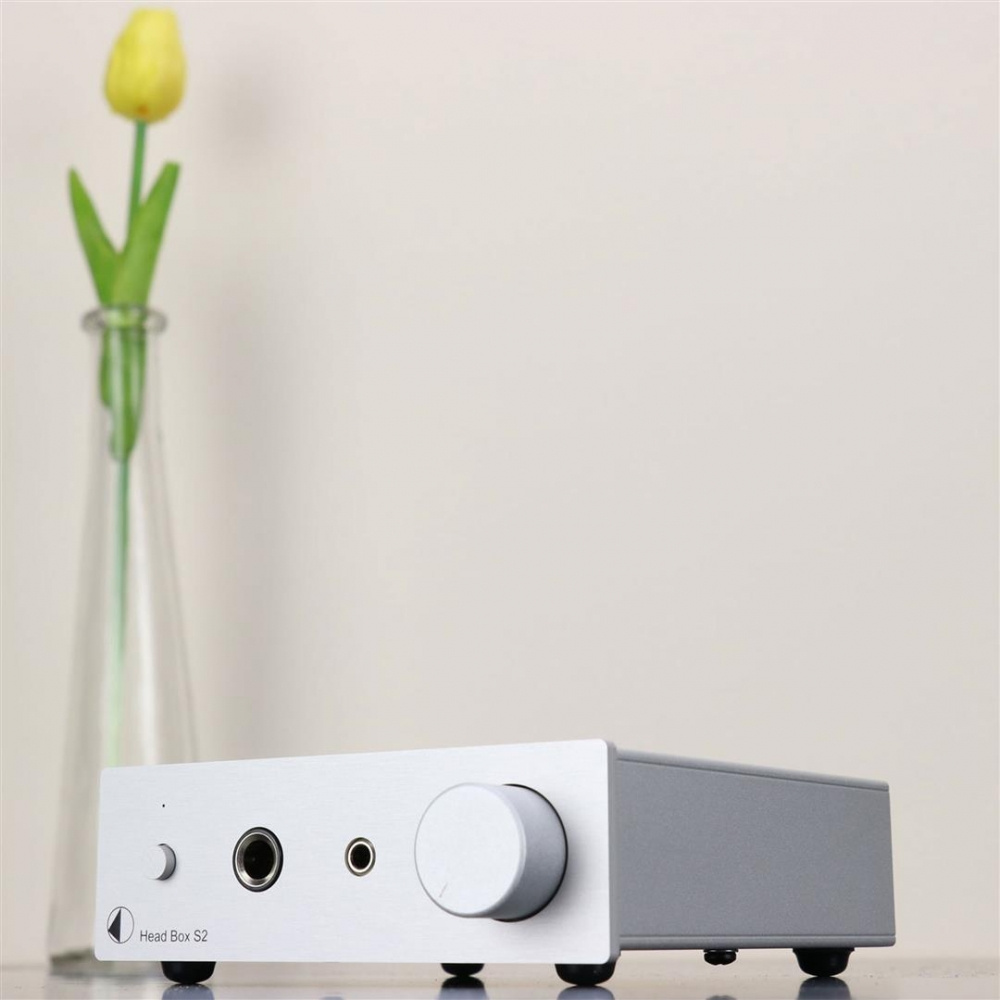 Pro-Ject Head Box S2, sølvfarvet hovedtelefonforstærker
