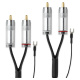 Pro-Ject Connect It Phono S RCA pladespillerkabel med jordleder, 1.23 meter Pro-Ject Connect It Phono S RCA pladespillerkabel med jordleder, 1.23 meter