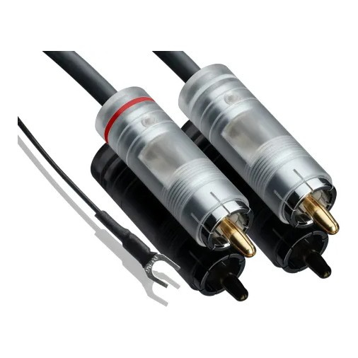 Pro-Ject Connect It Phono S RCA pladespillerkabel med jordleder, 1.23 meter