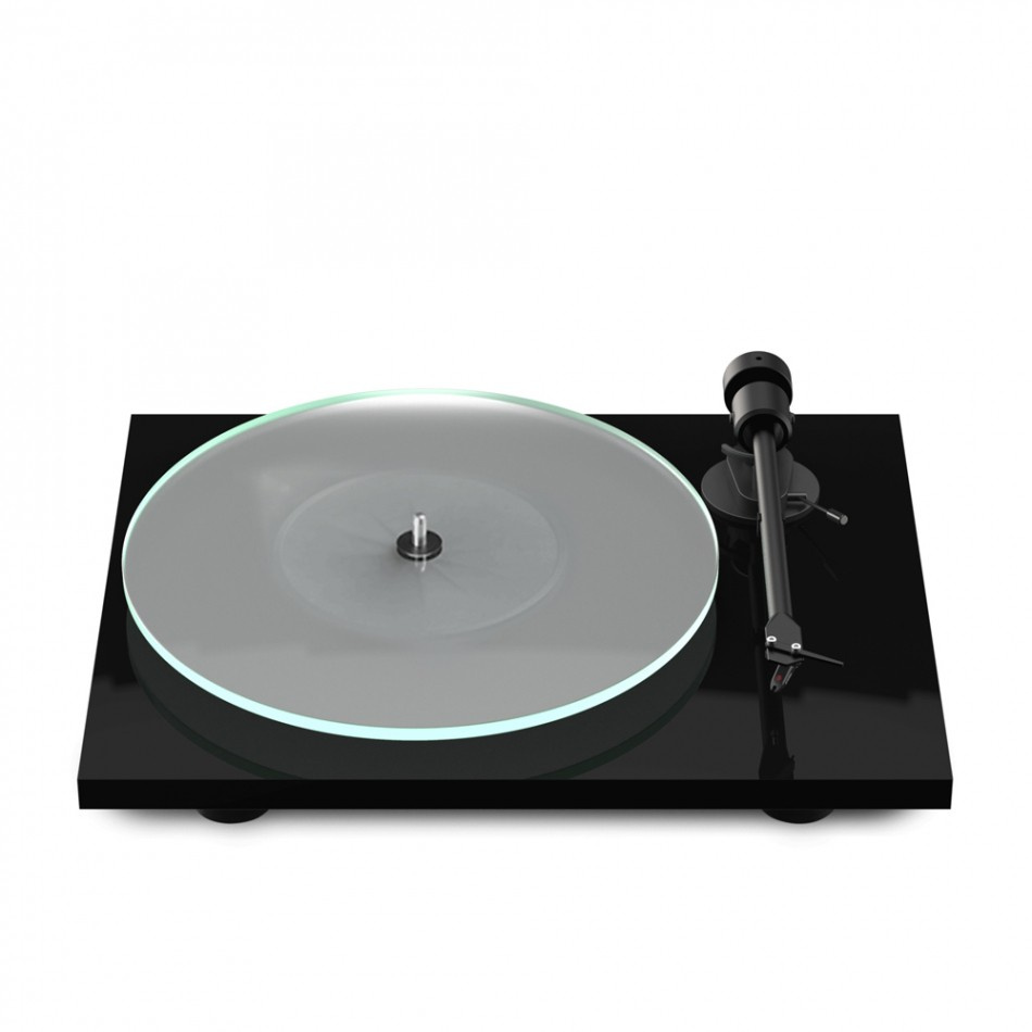 Pro-Ject T1 EVO BT pladespiller med OM10-pickup, pianolakeret sort