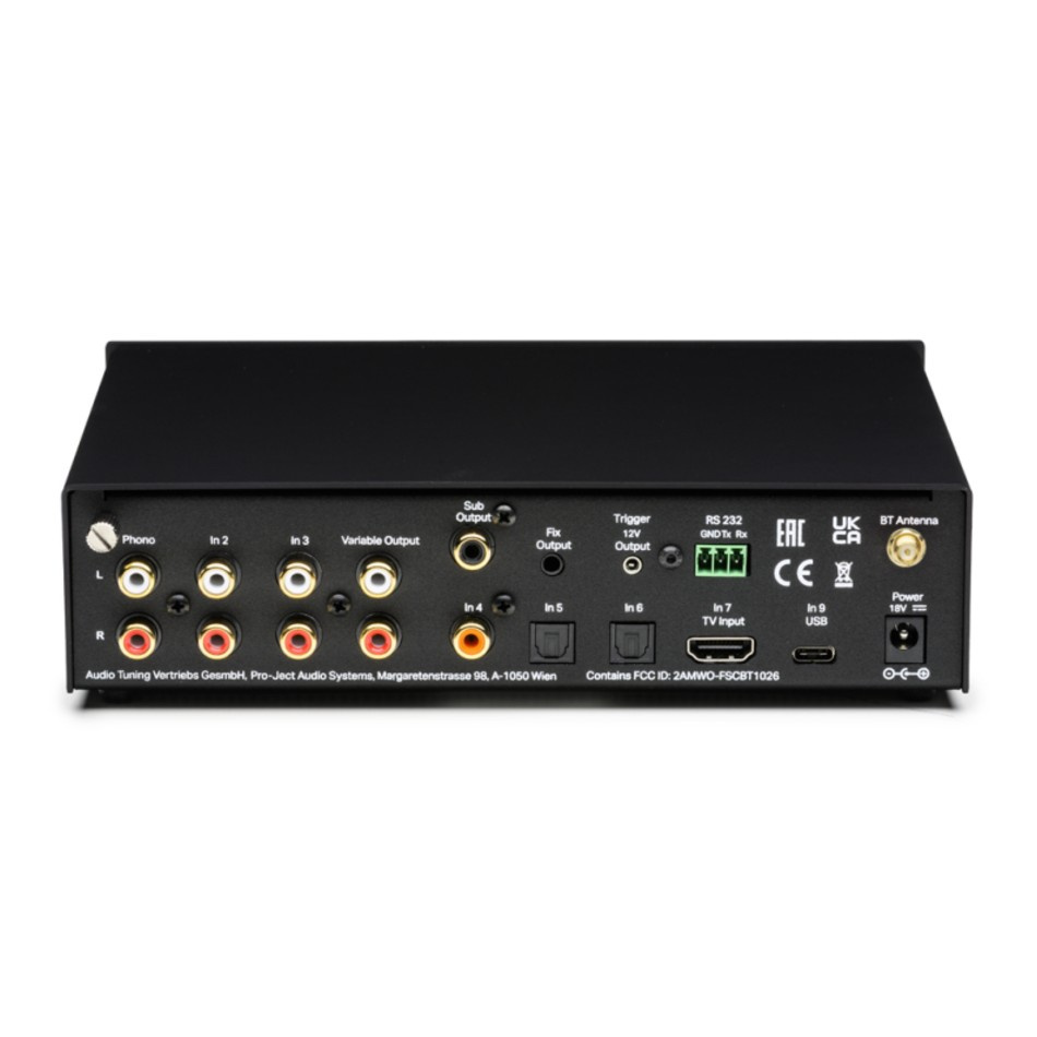 Pro-Ject Pre Box S3, kompakt forforstærker med Bluetooth og DAC, sort