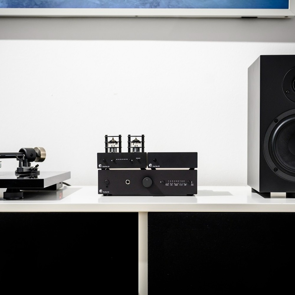 Pro-Ject Pre Box S3, kompakt forforstærker med Bluetooth og DAC, sort