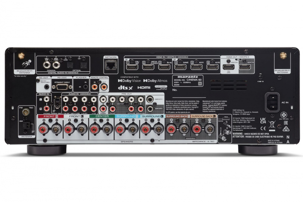 Marantz Cinema 60 7.2-kanalig hemmabioförstärkare, svart