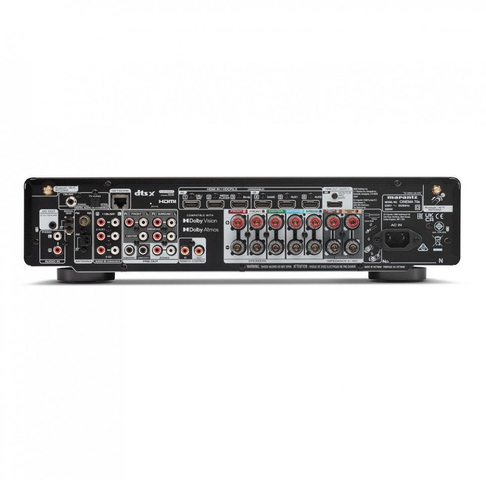 Marantz Cinema 70S slimmad 7.2-kanalig hemmabioförstärkare, silver