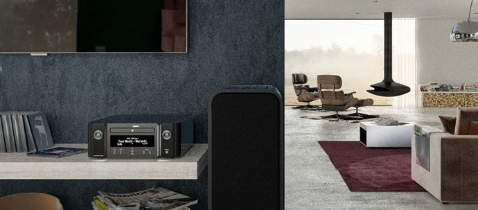 Marantz MCR-612 nätverksreceiver med CD & radio, svart