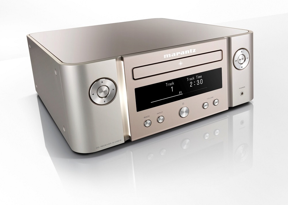 Marantz MCR-612 nätverksreceiver med CD & radio, silver/guld