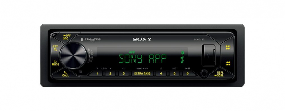Sony DSX-GS80, bilstereo med Bluetooth och 3 par 5V lågnivåutgångar