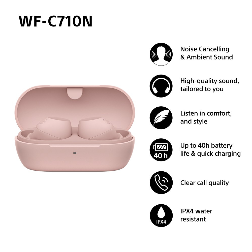 SONY WF-C710N ægte trådløse hovedtelefoner, pink