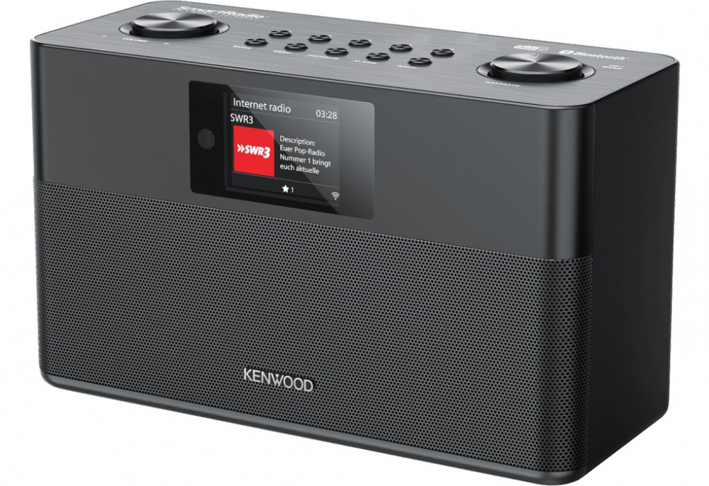 Kenwood CR-ST100S-B, svart radio med Wi-Fi, Spotify Connect, DAB+ & mer