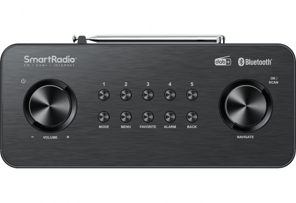 Kenwood CR-ST100S-B, svart radio med Wi-Fi, Spotify Connect, DAB+ & mer
