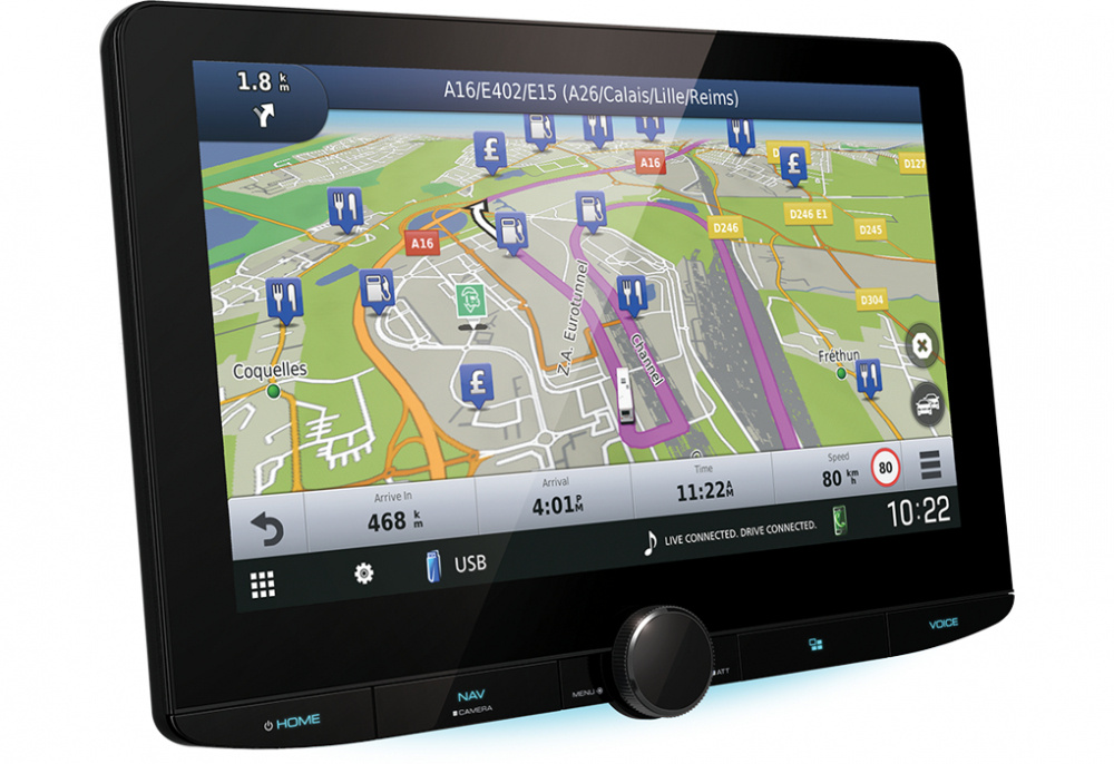 Kenwood DNR-992RVS, bilstereo med navigation, DAB+, Apple CarPlay och mer!