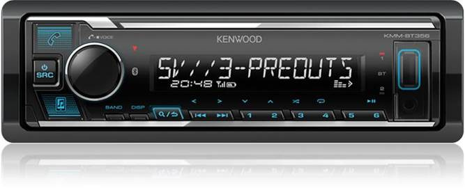 Kenwood KMM-BT358, bilstereo med Bluetooth och 3 par lågnivåutgångar