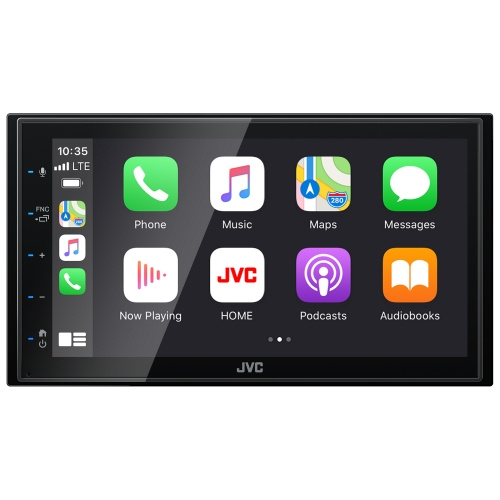JVC KW-M560BT, bilstereo med CarPlay, Bluetooth och 3 par lågnivå