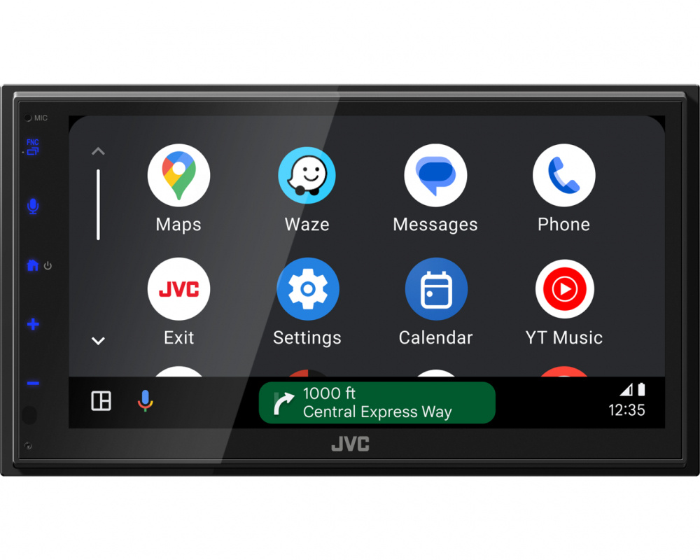 JVC KW-M595DBT, bilstereo med DAB, CarPlay, Android Auto og 2+1 par lavniveau