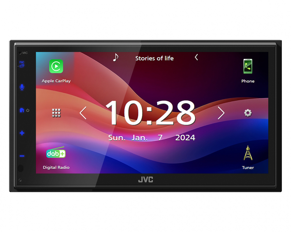 JVC KW-M695DBW, bilradio med DAB, trådløs CarPlay & Android Auto