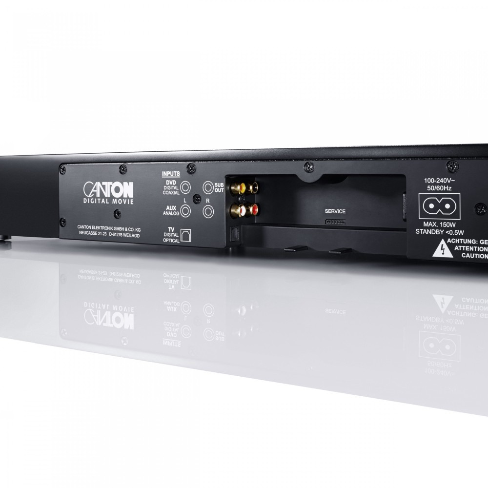 Canton DM 75 Sølv, aktiv TV-højttaler med indbygget bas