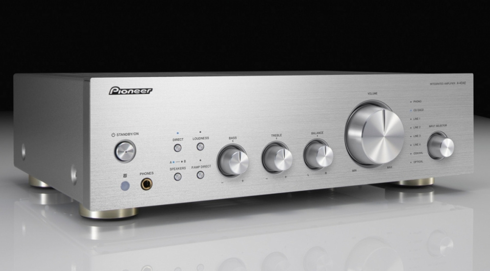 Pioneer A-40AE förstärkare med DAC, silver