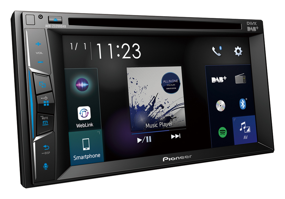 Pioneer AVH-Z3200DAB, bilstereo med Apple CarPlay, Bluetooth och DAB+ 