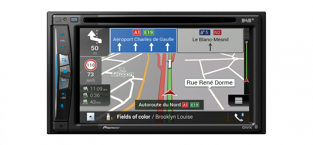 Pioneer AVIC-Z730DAB, bilstereo med trådlös Apple CarPlay, navigation och DAB+