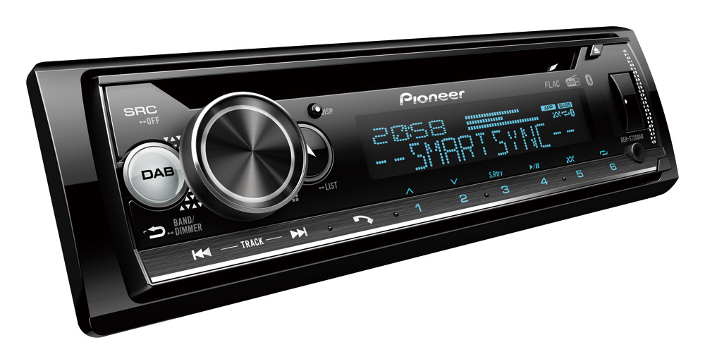 Pioneer DEH-S720DAB, bilstereo med 2x Bluetooth och DAB+ 