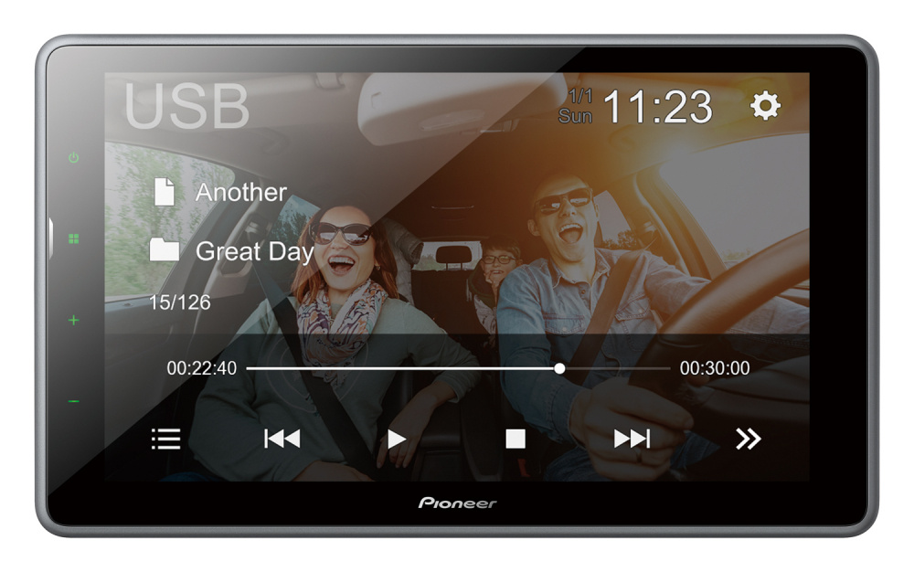 Pioneer DMH-AF555BT, bilstereo med Bluetooth, 9