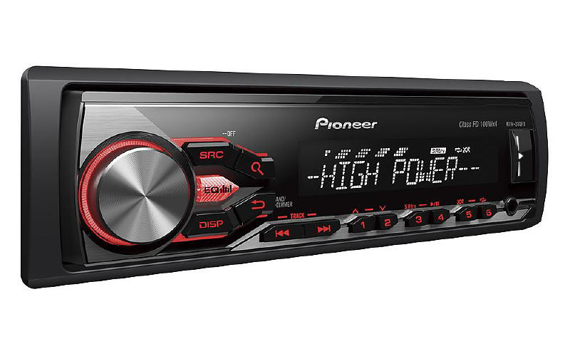Pioneer MVH-280FD, bilstereo med AUX och USB