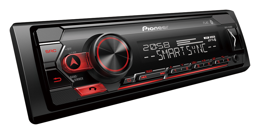 Pioneer MVH-S320BT, bilstereo med Bluetooth, USB och AUX