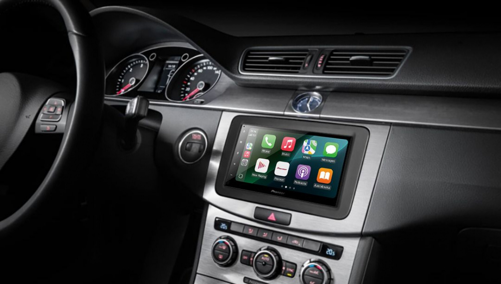 Pioneer SPH-DA150BT, bilstereo med CarPlay, Android Auto og Bluetooth