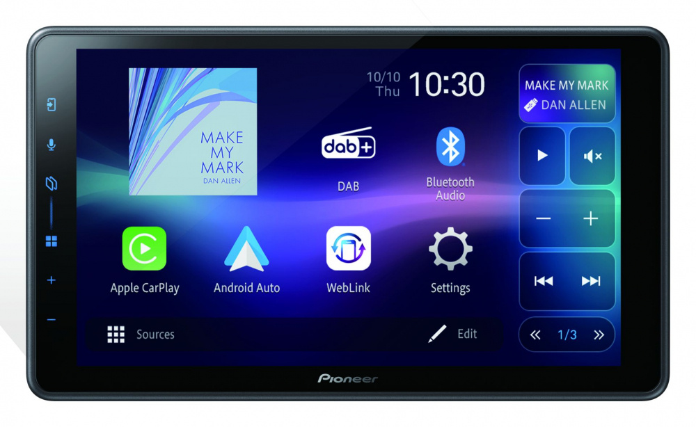 Pioneer SPH-EVO98DAB-UNI 9-tommer bilstereo med trådløs CarPlay/Android Auto