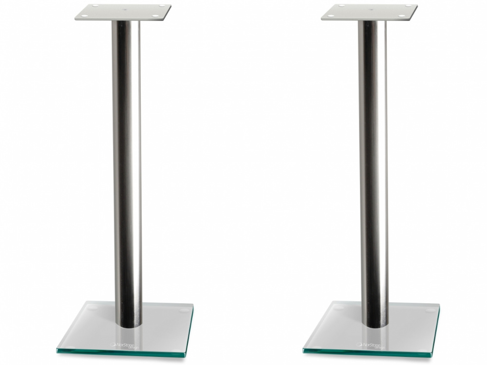 Norstone Epur Stand, högtalarstativ med glasfot 60 cm höga
