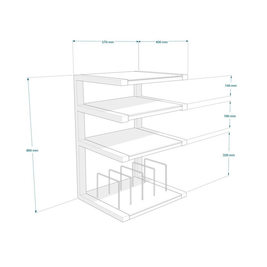 Norstone Esse Hifi Vinyl, matsort stereobænk