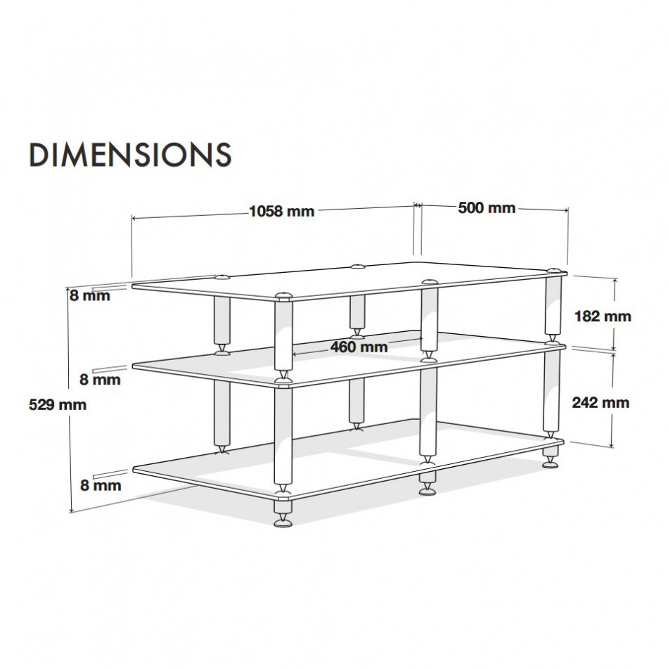 Norstone Bergen AV 2, matsort TV/media bænk