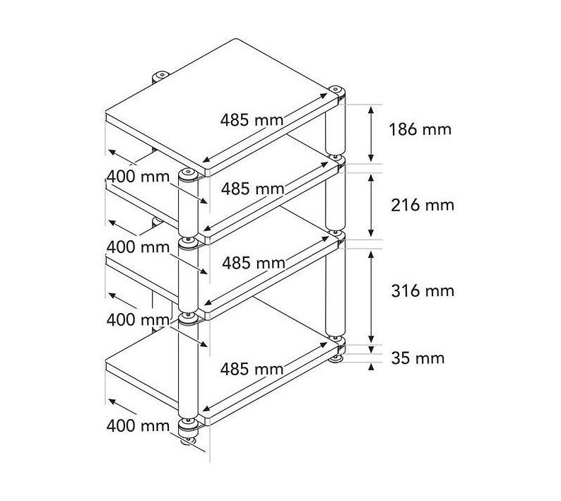 Norstone Copenhagen Base bundhylde, eg